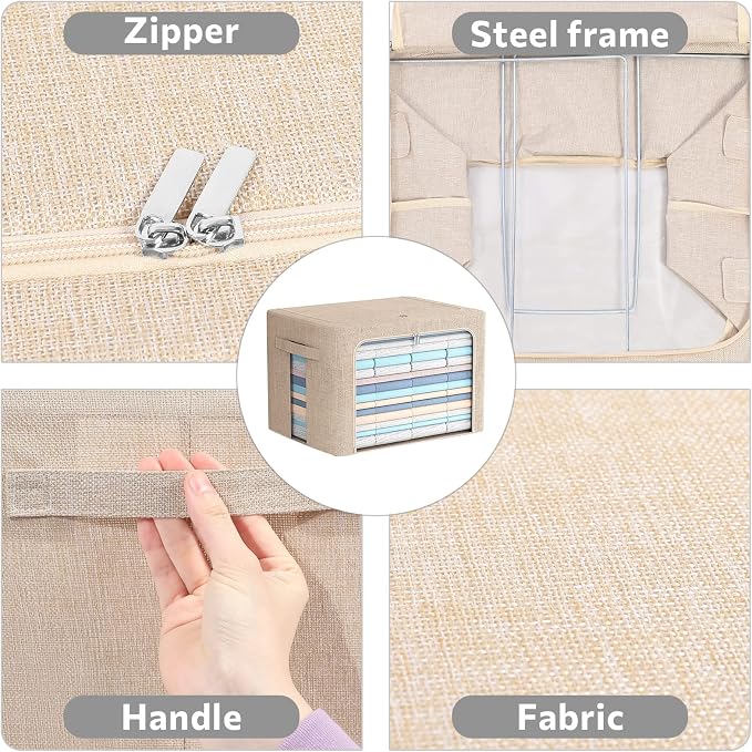 FHSQX 2 Pack Clear Window Storage Bins - Image 3
