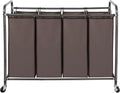 STO STO Laundry Sorter 4 Section, 4 Bag Laundry Hamper, Rolling Laundry Cart by STOSTO