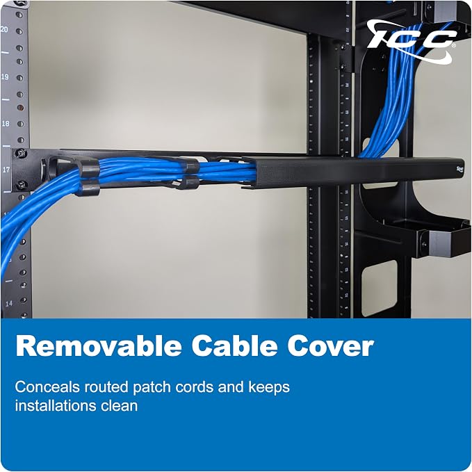 ICC 1U Ring Cable Manager Panel - Image 4