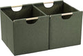 HOONEX Large Collapsible Storage Bins, Linen Fabric, Storage Baskets by HOONEX