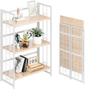 4NM No Assembly 3 Tiers Folding Bookshelf by 4NM