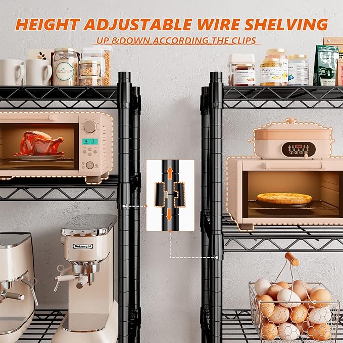 REIBII 73''H Storage Shelves 1660LBS Wire Shelving Unit - Image 6