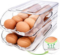 Egg Holder for Fridge, Automatic Steady Rolling Egg Container by SMRCAD