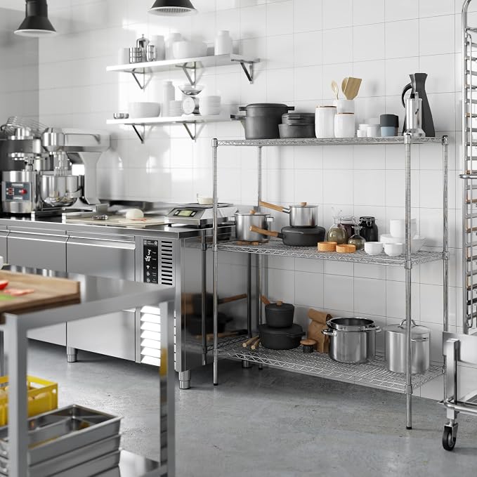 18" Deep x 48" Wide x 54" Height Wire Shelving Kit | 3-Tier | NSF Commercial - Image 7