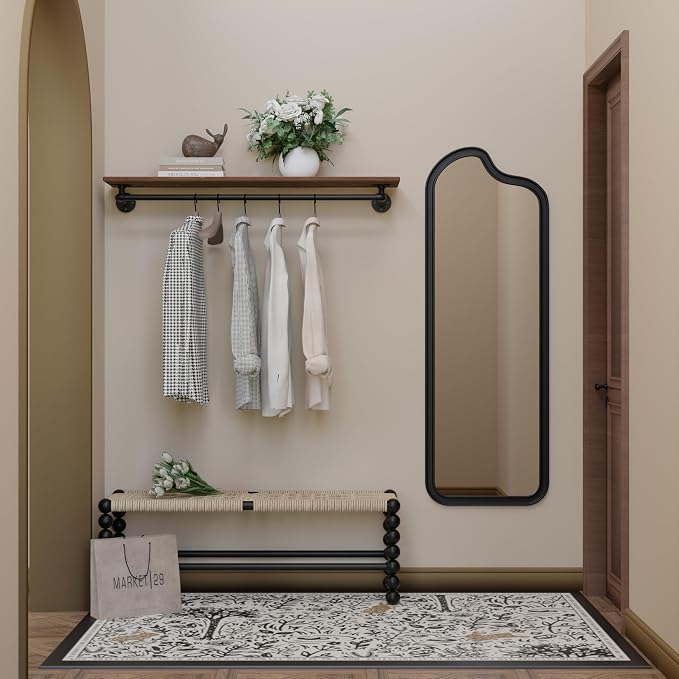 Clothes Rack 42in, Wall Mounted Garment Rack - Image 6