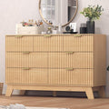 Fluted Dresser for Bedroom, 7 Drawer Dresser for Closet, Storage Cabinet and by Thacuok