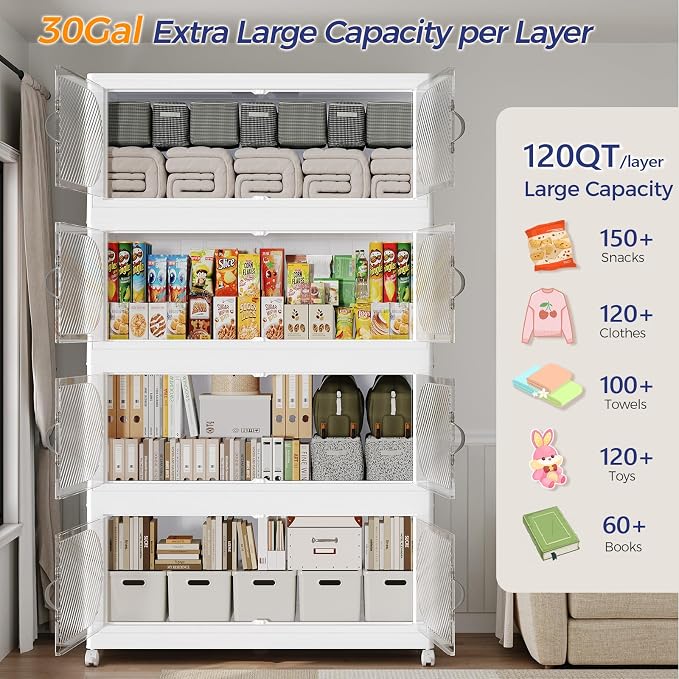 600QT Extra Large Stackable Storage Bins - Image 3