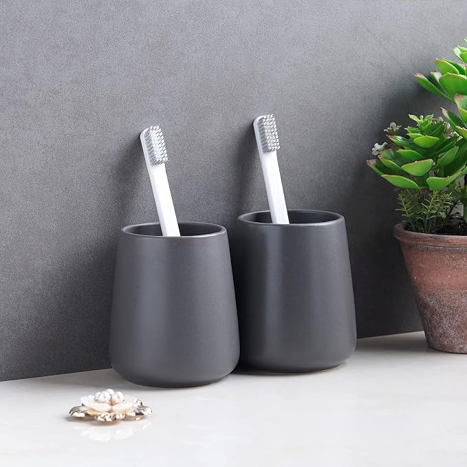 Matte Grey Toothbrush Holders for Bathroom - Image 6