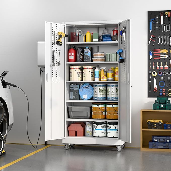 Aobabo 71" H×32" W×16" D Metal Storage Cabinet - Image 2