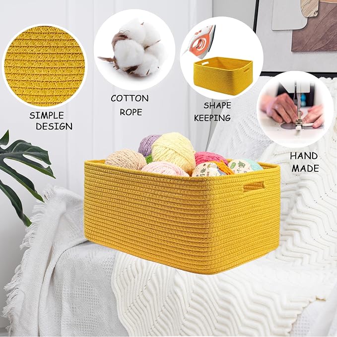 COMFY-HOMI 2 pcs Large Storage Baskets - Image 7