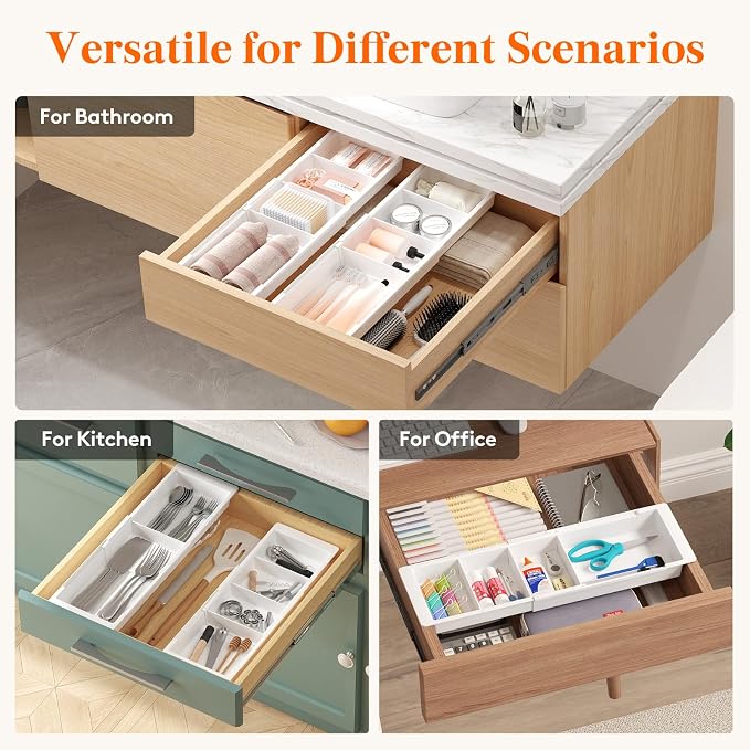 Lifewit Sliding Makeup Drawer Organizer Trays - Image 8