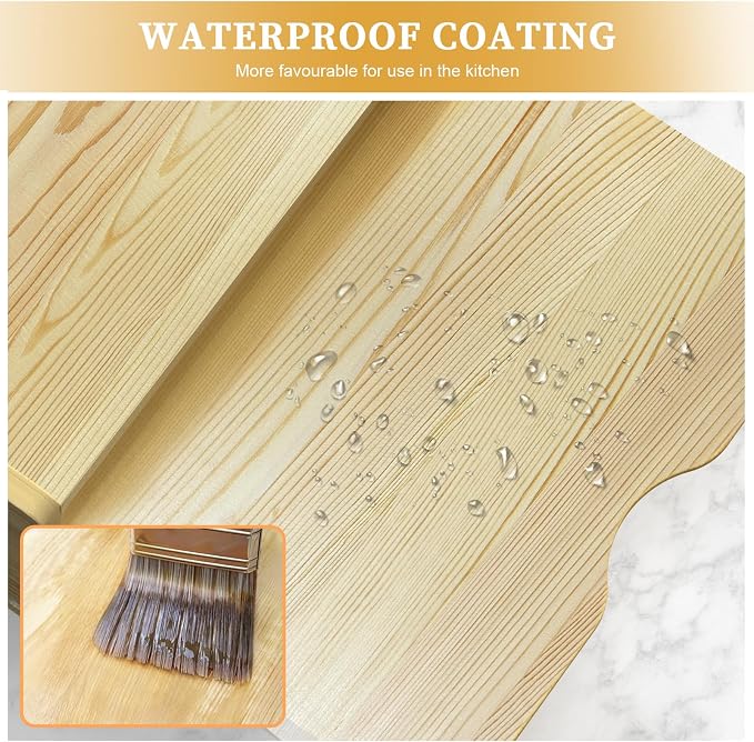 4 Tier Wooden Cabinet Tray Dividers, Kitchen Vertical Baking Sheet Organizer - Image 8
