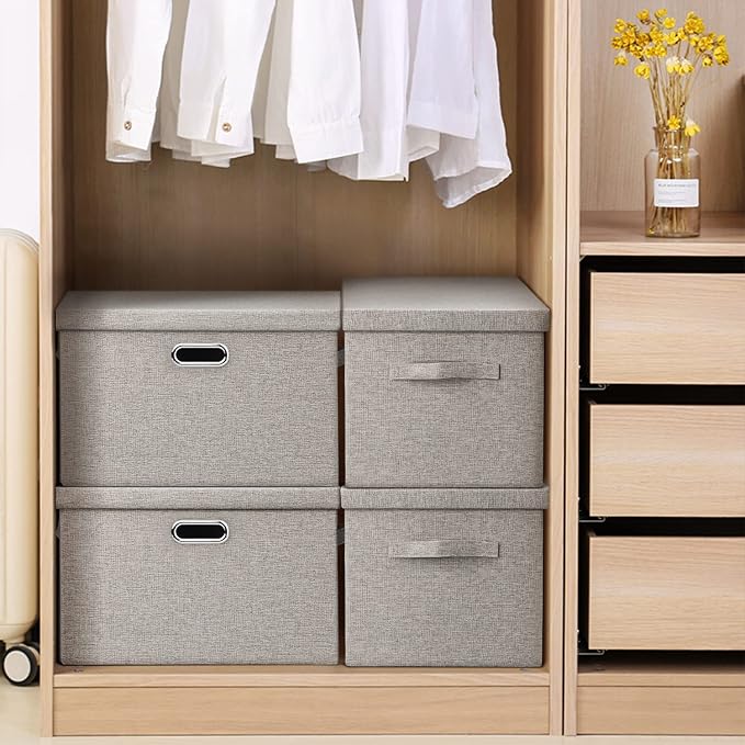 Large Quart Collapsible Stackable Storage Bins - Image 7