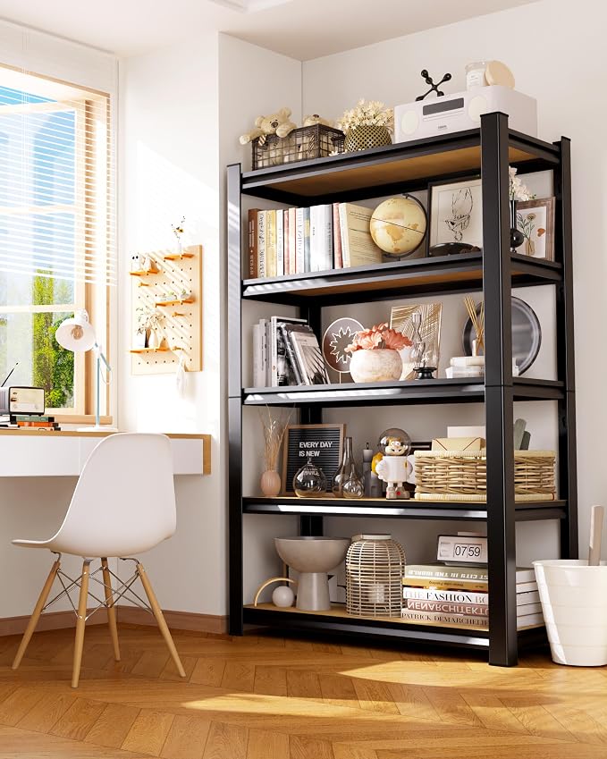 71" H Garage Shelving, 5-Tier Heavy Duty Storage Shelves, Adjustable Metal - Image 7