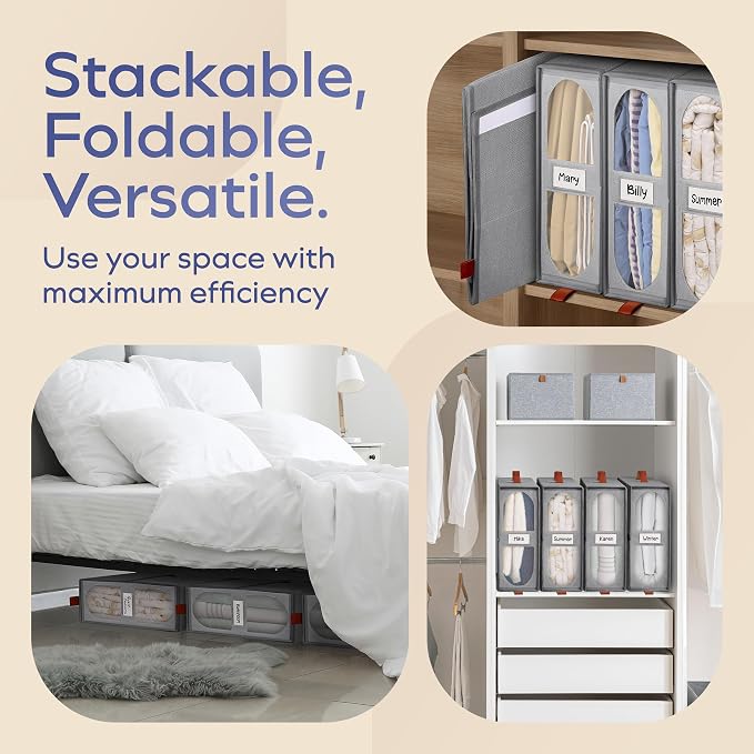 8x Bed Sheet Organizer Storage Boxes - Image 5