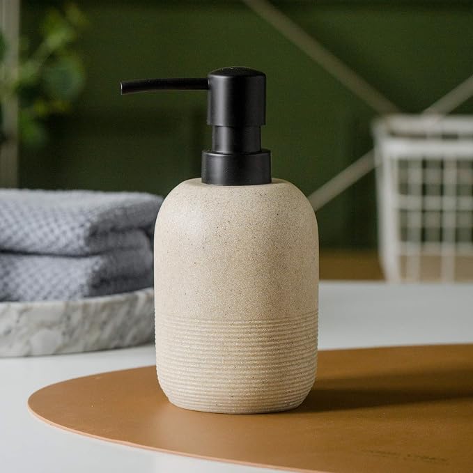 2pcs/Set Beige Hand Soap Dispenser Sets, Resin Liquid Soap Dispenser - Image 5