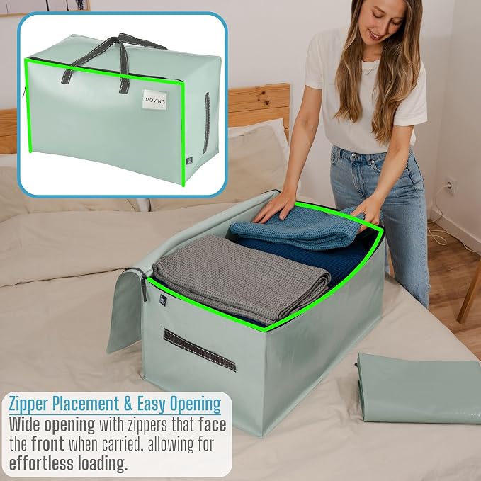 VENO 8 Pack Moving Bags and Large Christmas Decoration Storage Bins - Image 3