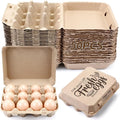 Zhanmai 50 Pcs Natural Paper Pulp Egg Cartons Blank Bulk 12 Count Dozen Vintage by Zhanmai