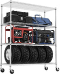 4 Tiers Shelf 1400 lbs Steel Storage Shelving Utility Shelving Unit Steel by MEIGAOPLASTICANDMETALHKCOLIMITED