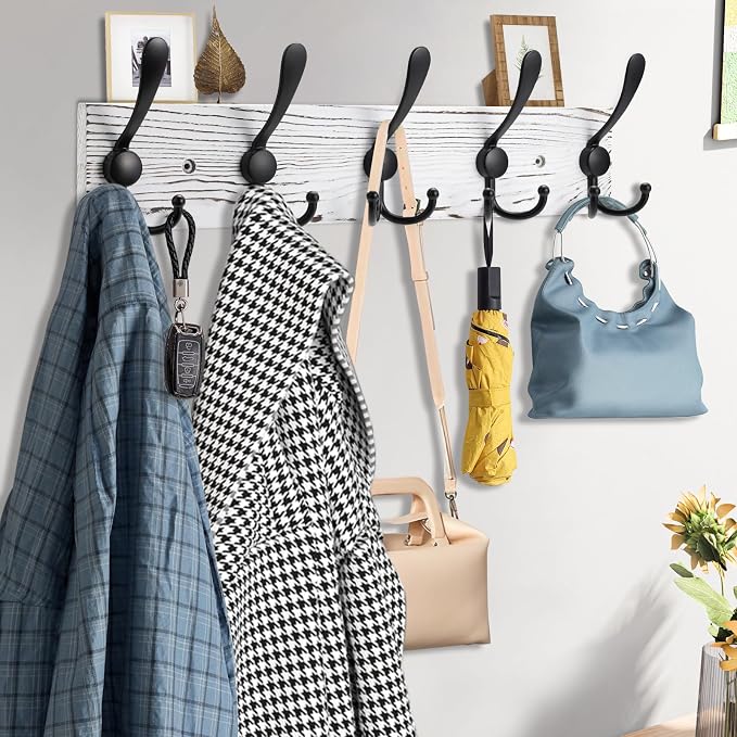 2pcs Coat Rack Wall Mount Wooden Hat Rack - Image 5