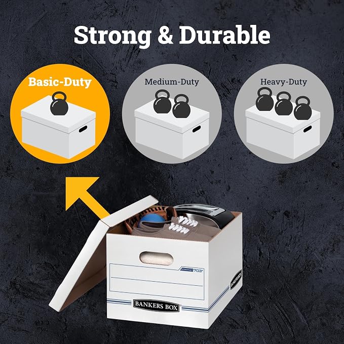 Bankers Box 4-Pack Basic Duty File Storage Boxes - Image 5
