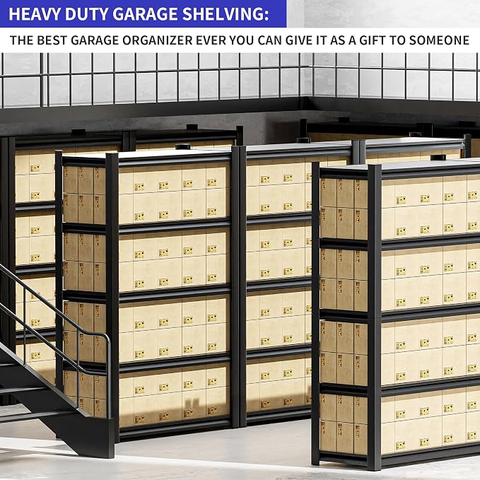 Garage Shelving, 5 Tier 72"X47.2"X23.6"Inches, Storage Shelves Heavy Duty - Image 6