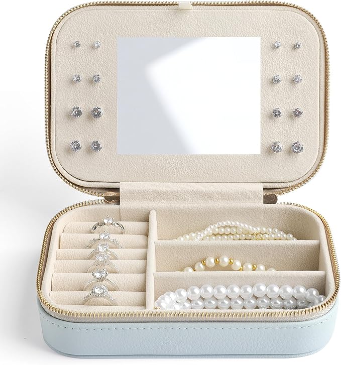 Genuine Leather Travel Jewelry Organizer Case - Image 3