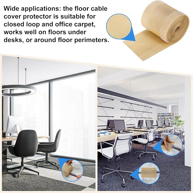 WILLBOND Carpet Cord Cover Cable Protector Floor Cover Cable Protector - Image 8