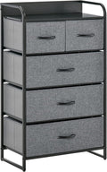 HOMCOM 5-Drawer Fabric Dresser Tower, 4-Tier Storage Organizer by HOMCOM