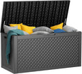 110 Gallon Resin Deck Box, Lockable Patio Outdoor Storage Box by OutdoorLivingPerfected