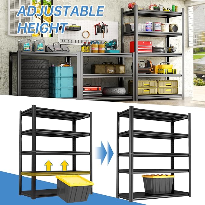 Garage Shelves, Double-Layer Uprights, Thickened Shelves, Waterproof &Rustproof - Image 4