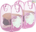 2 Pack Strong Mesh Pop-up Laundry Hamper, Quality Pop Up Hampers by HOUSEAGAIN