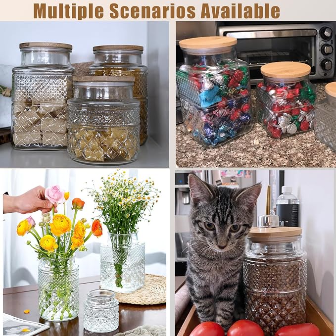 Viovian 60 OZ Vintage Glass Jar - Image 6