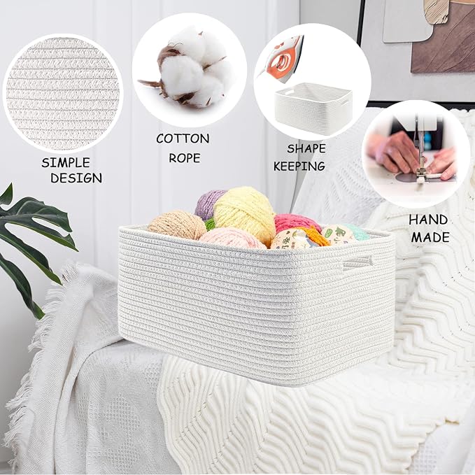 COMFY-HOMI 2 pcs Large Storage Baskets - Image 7