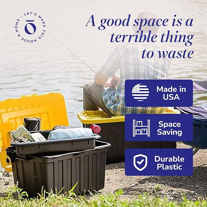 HOMZ 2-Pack Durabilt Tote, Heavy Duty Plastic Storage Bins - Image 5