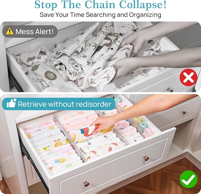 Vtopmart 4 Pack 4" Regular Upgrade Drawer Dividers - Image 3