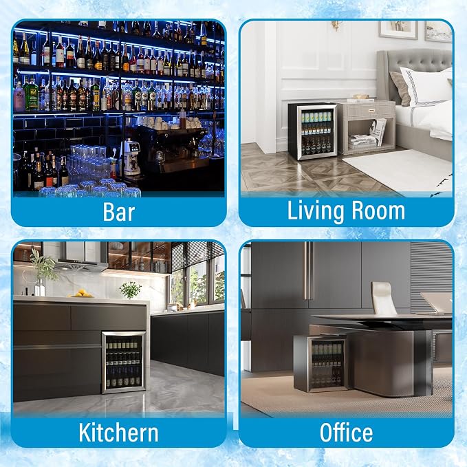 1.6 Cubic Feet Mini Fridge, 70 Can Freestanding Beverage Refrigerator - Image 7