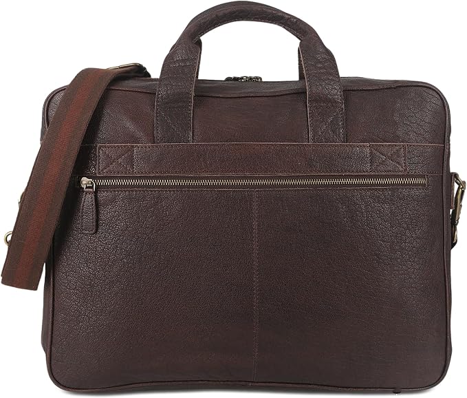 Leather briefcase 18 Inch Laptop Messenger Bags - Image 8