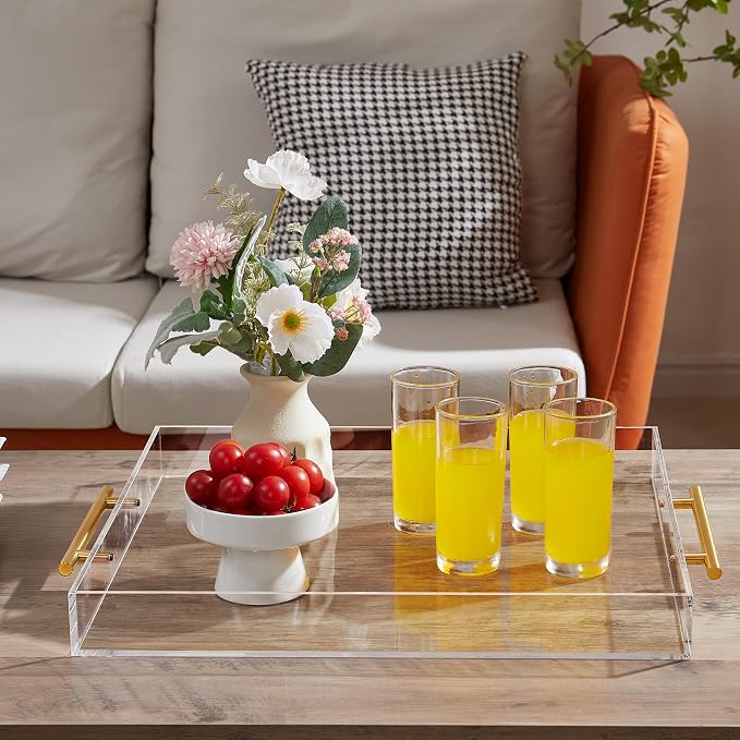 Extra Large Clear Acrylic Serving Tray - Image 5