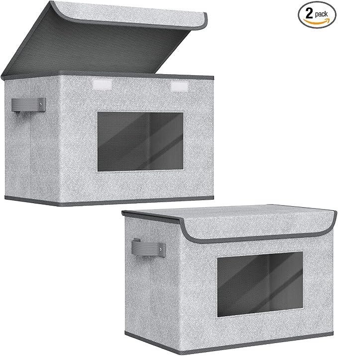 Univivi Larger Fabric Collapsible Storage Bins, Foldable Storage Boxes by Univivi