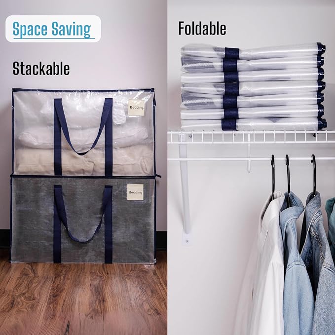 VENO 6 Pack Moving Bags and Large Christmas Decoration Storage Bins - Image 8