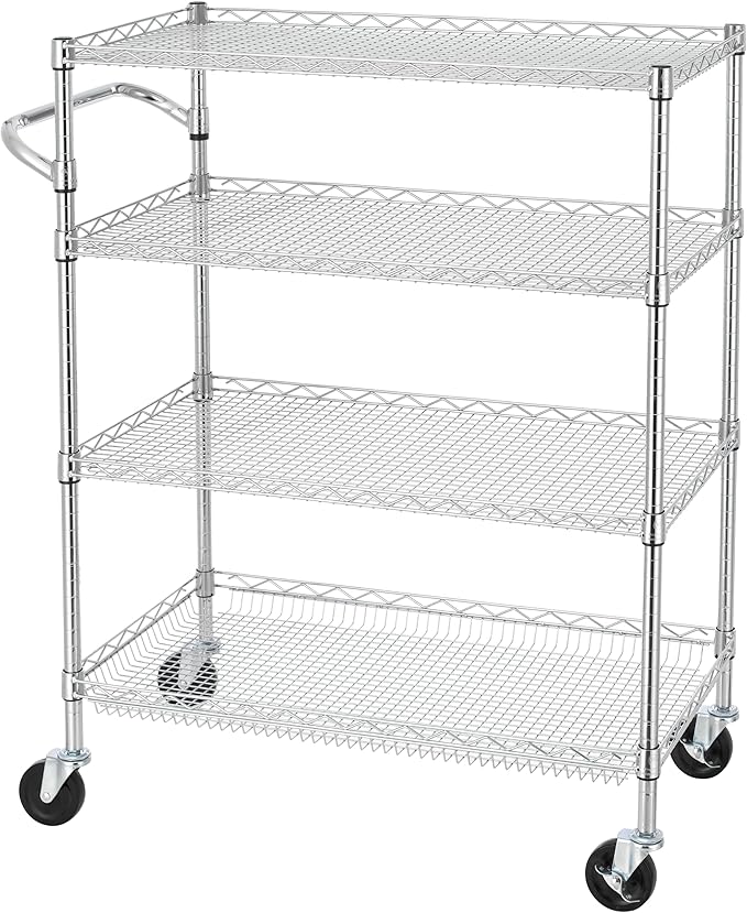 Finnhomy 4 Tier Heavy Duty Commercial Grade Rolling Cart by Finnhomy
