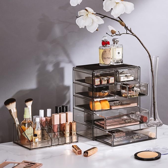 Sorbus Acrylic Makeup Organizer Set, 7-Drawer Vanity & Countertop Cosmetic - Image 3