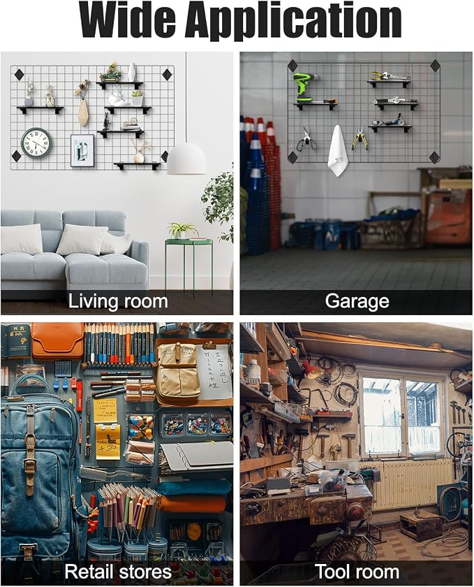 3 Pcs Gridwall Shelf with Metal Brackets, Visualizer, Workbench and Bitchenette - Image 6