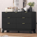 Fluted Dresser for Bedroom, 7 Drawer Dresser for Closet, Storage Cabinet and by Thacuok