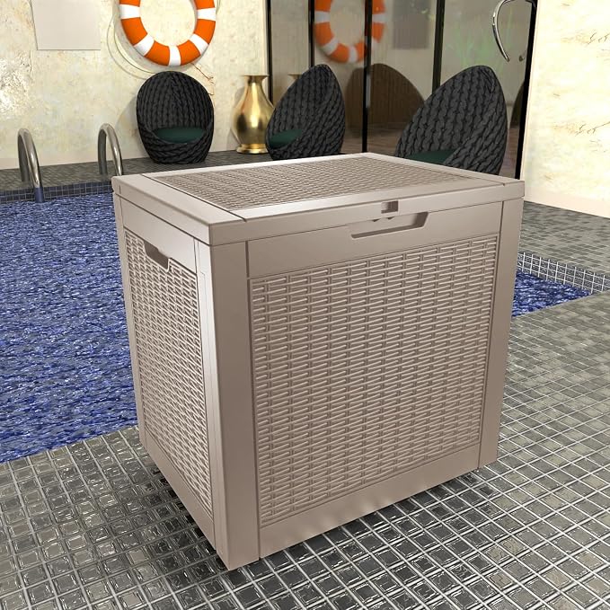 31 Gallon Outdoor Deck Box, Storage Lockable Waterproof Patio Furniture - Image 7