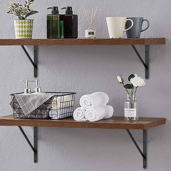 24 Pack L20 x H 12" Black Heavy Duty Shelf Brackets - Image 8