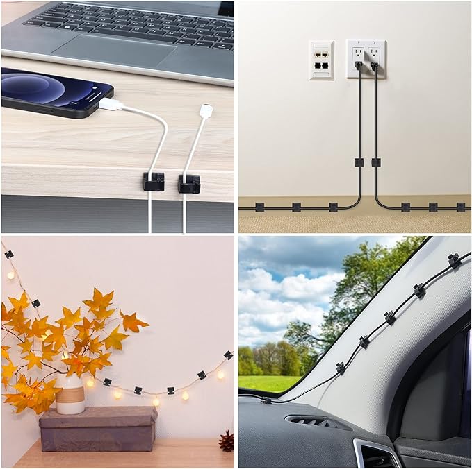 Large Adhesive Cable Clips, Upgraded Wire Clips - Image 6