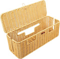 Longer Cable Management Box, 16In Handwoven Cord Management Box by SEEKELEGANT