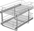 Pull Out Cabinet Organizer, 2 Tier Soft Close Slide Out Drawer by LOVKIT